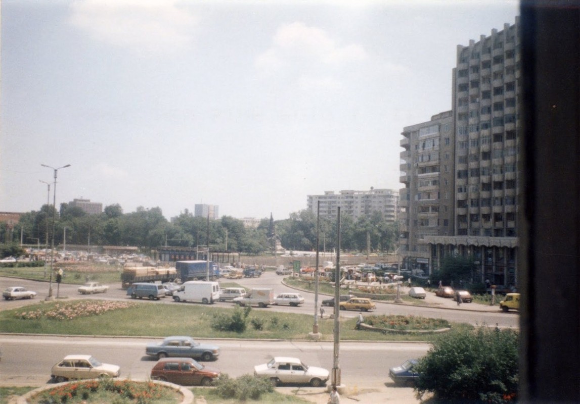 Window view at Obor, Bucharest circa 1996. Taken by 10 year old self with a Chinese made point and shoot camera.